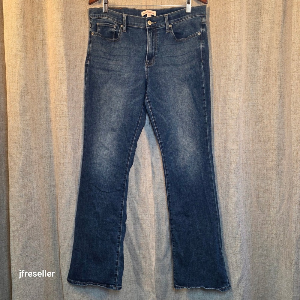 Lucky Brand Sweet Mid Rise Boot Jeans Blue Denim Womens 14/32 R Bootcut Casual